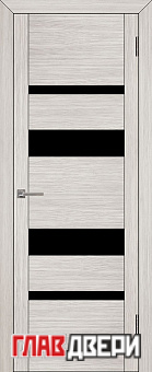 Дверь межкомнатная UniLine 30013 капучино велюр остекленная