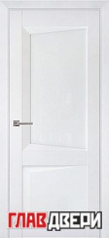 Дверь межкомнатная Перфекто (Perfecto) 108 белый бархат остекленная