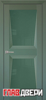 Дверь межкомнатная Перфекто (Perfecto) 103 зеленый бархат остекленная