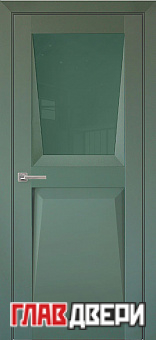 Дверь межкомнатная Перфекто (Perfecto) 107 зеленый бархат остекленная