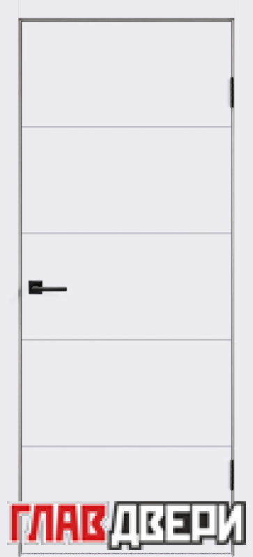 Межкомнатная дверь эмаль SCANDI F глухое без притвора Белый 600х2000