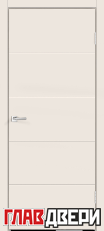 Межкомнатная дверь эмаль SCANDI F глухое без притвора под заказ Слоновая кость 600х2000
